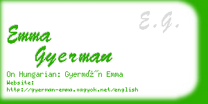 emma gyerman business card